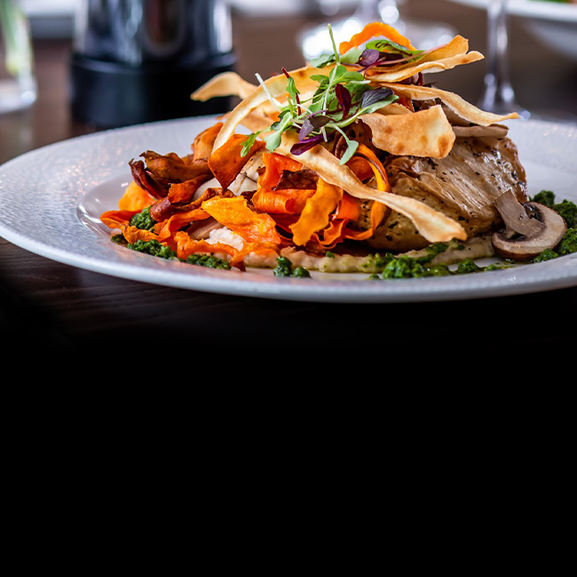Vegan menu at The Orange Tree