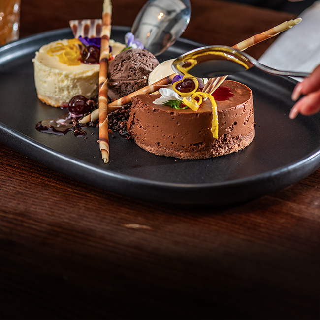 Dessert menu at The Orange Tree