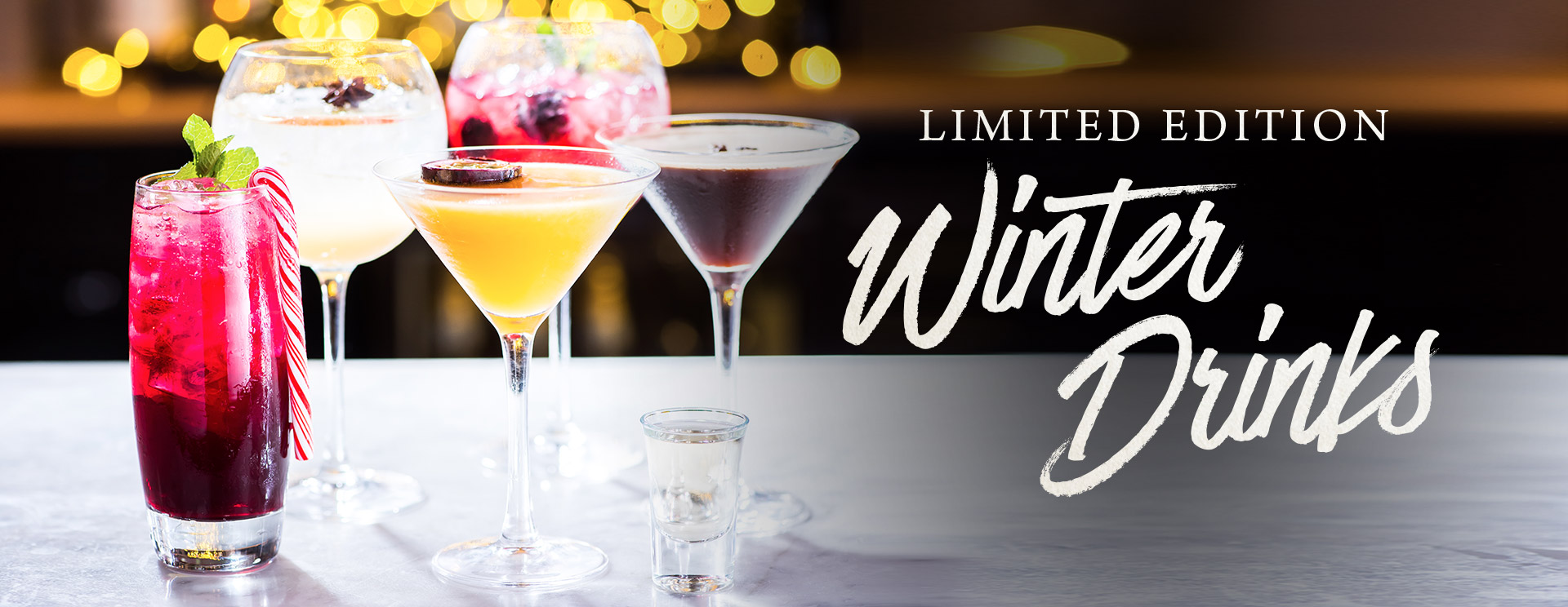 Winter cocktails and long drinks at The Orange Tree
