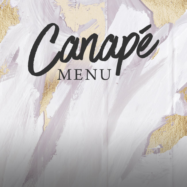 Canapé menu at The Orange Tree