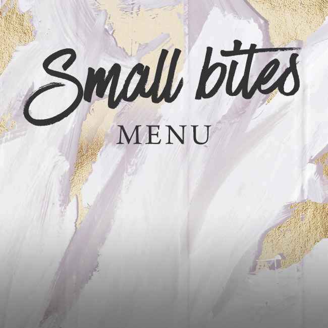 Small Bites menu at The Orange Tree 